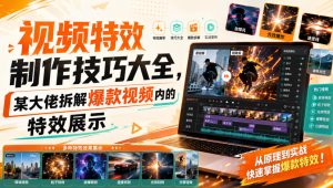 视频特效制作技巧大全，某大佬拆解爆款视频内的特效展示-最全项目网