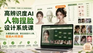 高辨识度AI人物捏脸设计系统课，从模型默认脸，到主动设计人物，摆脱AI同质脸-最全项目网