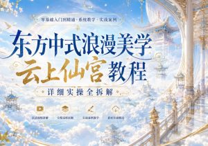 东方中式浪漫美学云上仙宫教程,详细实操全拆解-最全项目网