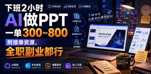 下班2小时AI做PPT，一单300~800，附接单资源，全职副业都行【揭秘】-最全项目网