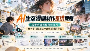 AI生态漫剧制作系统课程,从零吃透完整创作流程,新手零门槛独立产出优质漫剧作品-最全项目网