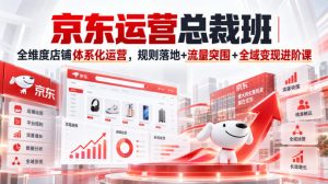 京东运营总裁班|全维度店铺体系化运营,规则落地+流量突围+全域变现进阶课-最全项目网
