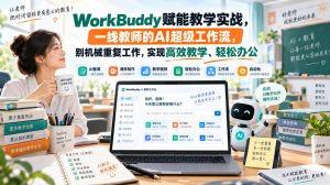 WorkBuddy赋能教学实战,一线教师的AI超级工作流,别机械重复工作,实现高效教学、轻松办公-最全项目网