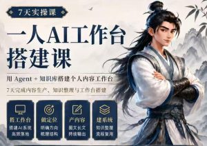 7天实操课一人AI工作台搭建课，用Agent+知识库搭建个人内容工作台，7天完成内容生产、知识整理与工作台搭建-最全项目网