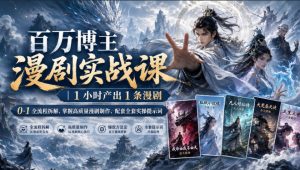 百万博主漫剧实战课|1小时产出1条漫剧,0‑1全流程拆解,掌握高质量漫剧制作,配套全套实操提示词-最全项目网