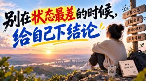 某公众号付费文章:别在状态最差的时候,给自己下结论-最全项目网
