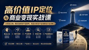 【无水印】高价值IP定位与商业变现实战课,从商业认知、模式选择到产品矩阵、竞品分析及产品海报设计全流程-最全项目网