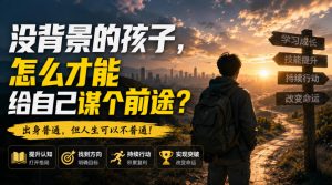 付费文章：没背景的孩子，怎么才能给自己谋个前途？-最全项目网
