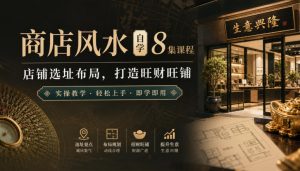 商店风水自学8集课程|店铺选址布局,打造旺财旺铺实操教学-最全项目网