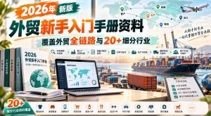 2026年新版外贸新手入门手册资料,覆盖外贸全链路与20+细分行业-最全项目网