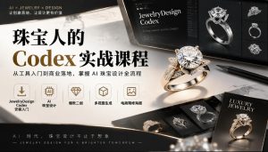 珠宝人的Codex实战课程|JewelryDesign Codex安装入门、AI珠宝设计、爆款二创、多视图生成、电商精修海报全链路教学-最全项目网