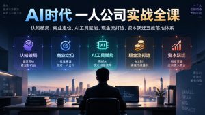 AI时代一人公司实战全课|认知破局、商业定位、AI工具赋能、现金流打造、资本跃迁五维落地体系-最全项目网