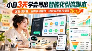 小白3天学会写出智能化引流脚本,全自动获客,告别手动操作,轻松实现每日引流1k+-最全项目网